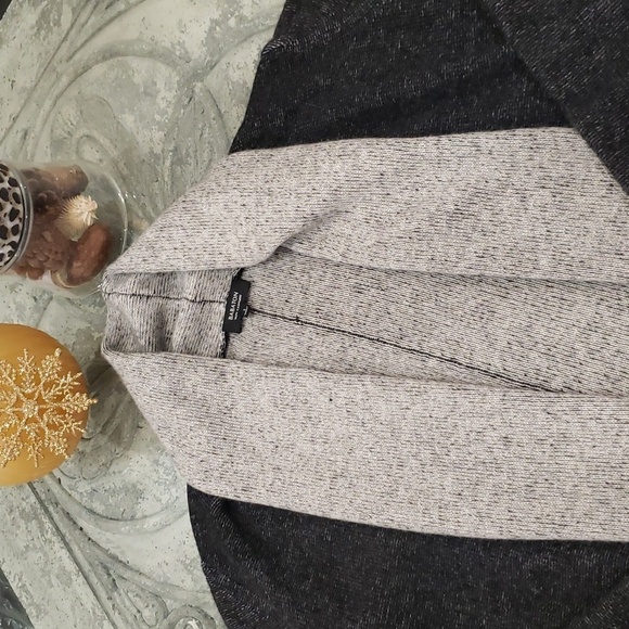 ARITZIA BABATON WOOL AND CASHMERE OPEN FRONT CHUNKY CARDIGAN 2 TONE S - Picture 2 of 7